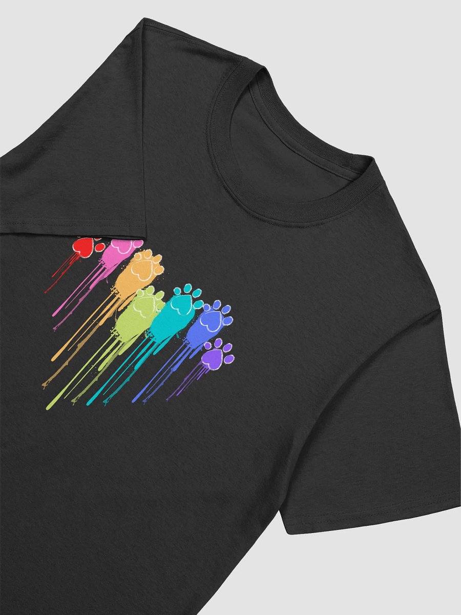 Colorful Dog Paw Prints Unisex T-Shirt product image (11)