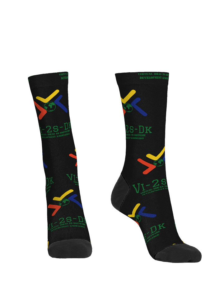 Black Vi-2s-Dk Symmetric Splendor Crew Socks product image (2)