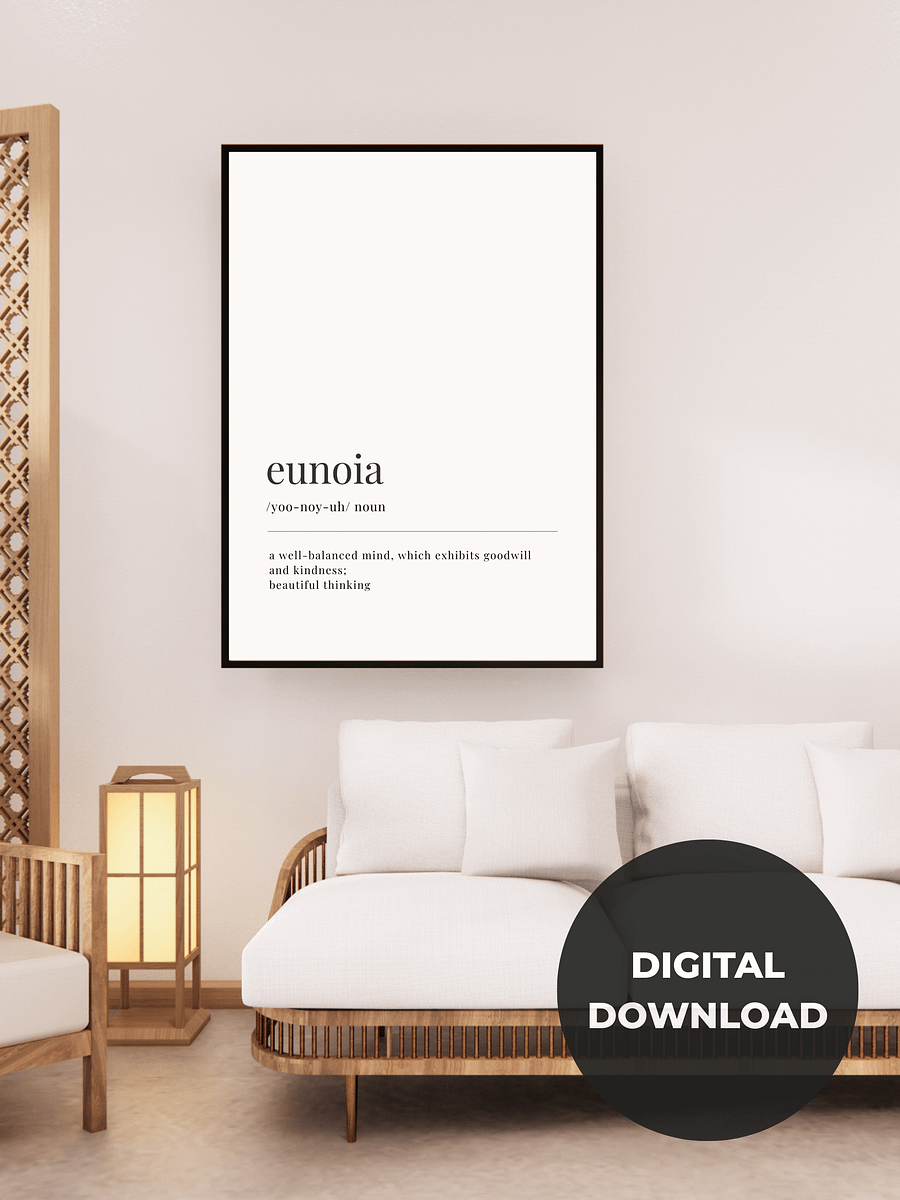 Eunoia Definition Printable Wall Art Digital Download product image (6)