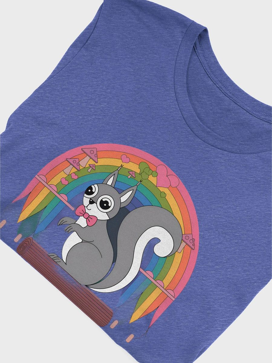 Super Soft and Flattering Tee: Psychedelic Rainbow Scene where pooky rides a log product image (5)