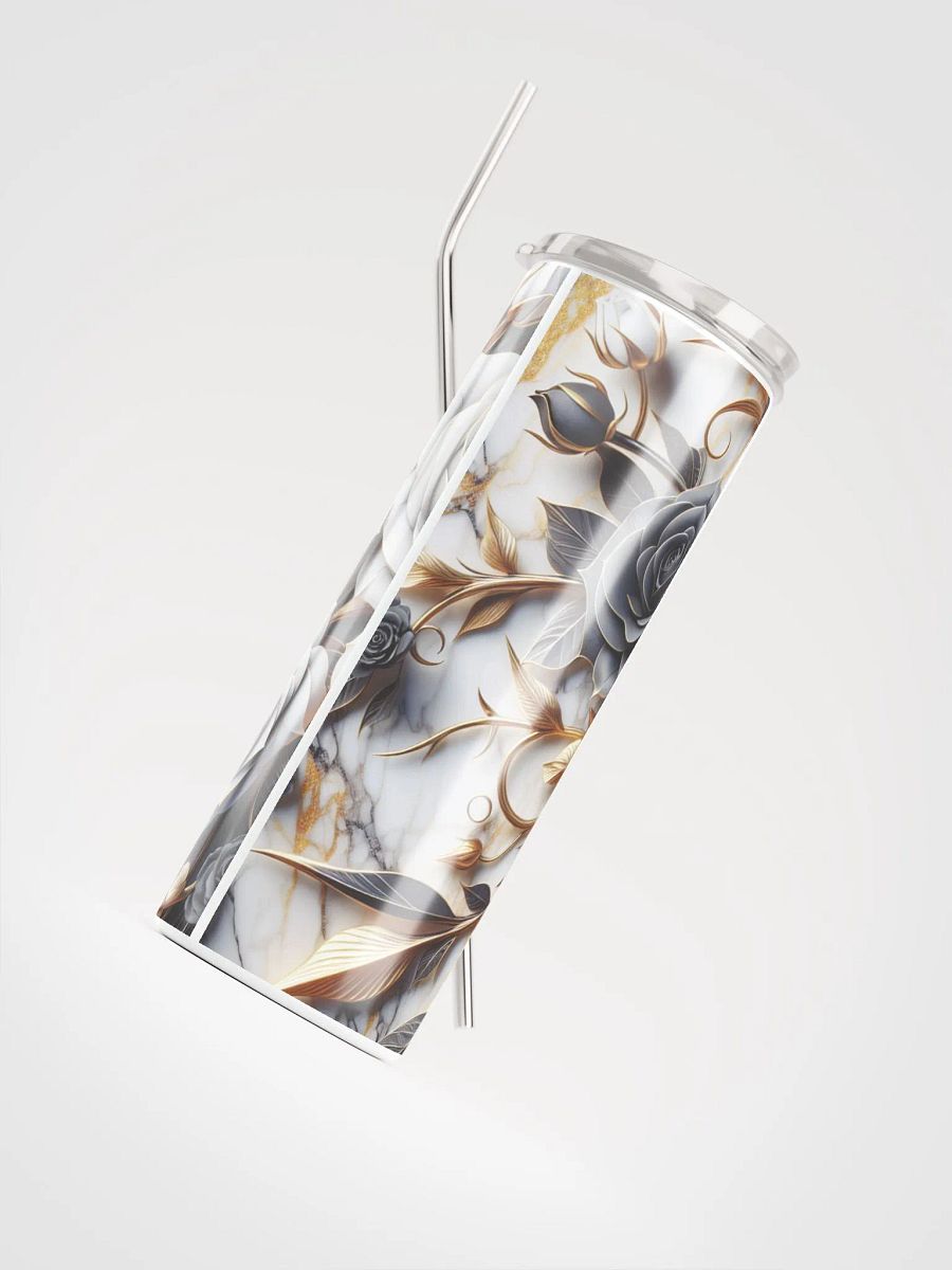 20 oz 3D Black Roses Floral Tumbler product image (6)