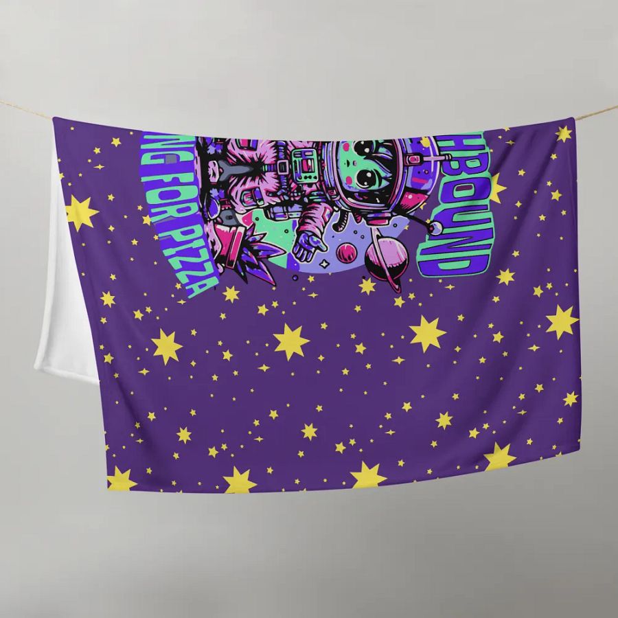 Cosmic Pizza Adventure Throw Blanket product image (8)