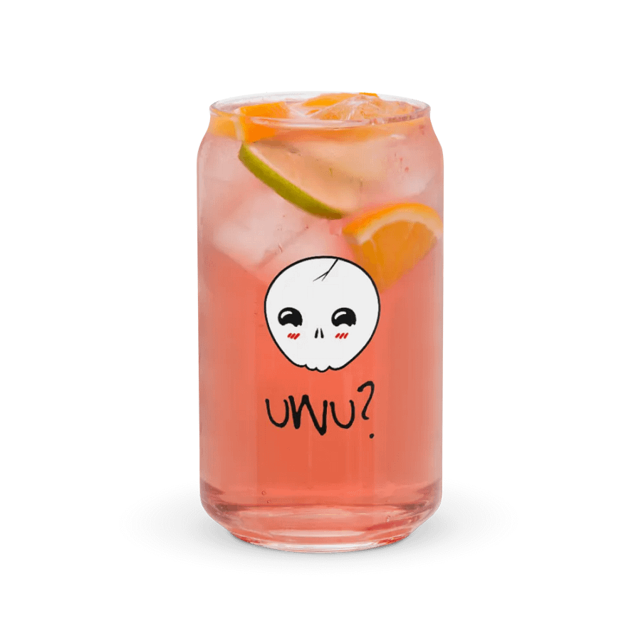 uWu Skull || 16 oz CAN SHAPED GLASS product image (37)