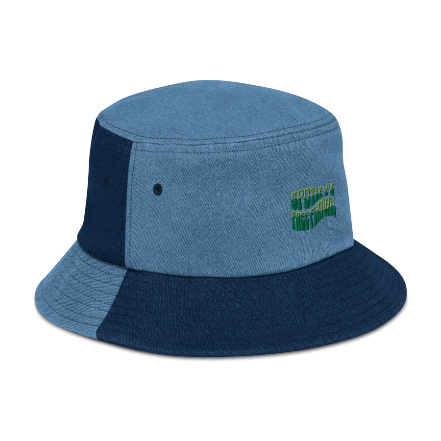 Spotify's Free Features - Colored | Tall Font ( Denim Bucket Hat) product image (16)
