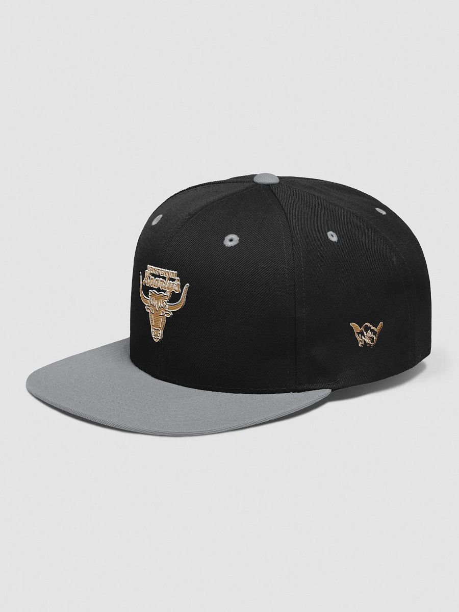 Yaktown Knarly's Embroidered Snapback (Black/Silver) product image (3)