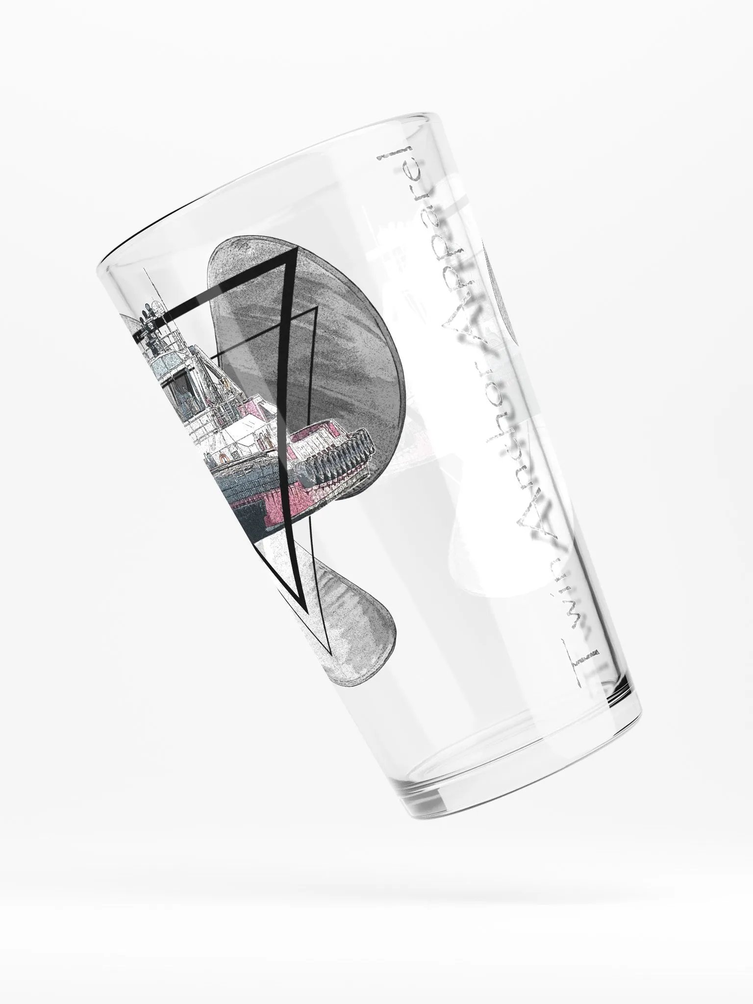 Three blade prop triangle Athena tug 16oz Pint Glass product image (4)