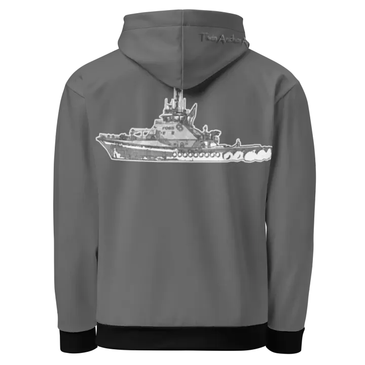 Gray Foss tug Sketch Hoodie product image (1)