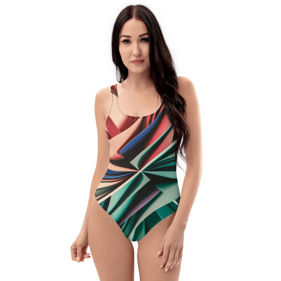 TDS Music Abstract One-Piece Swimsuit in Vibrant Colors (XS-3XL) product image (3)