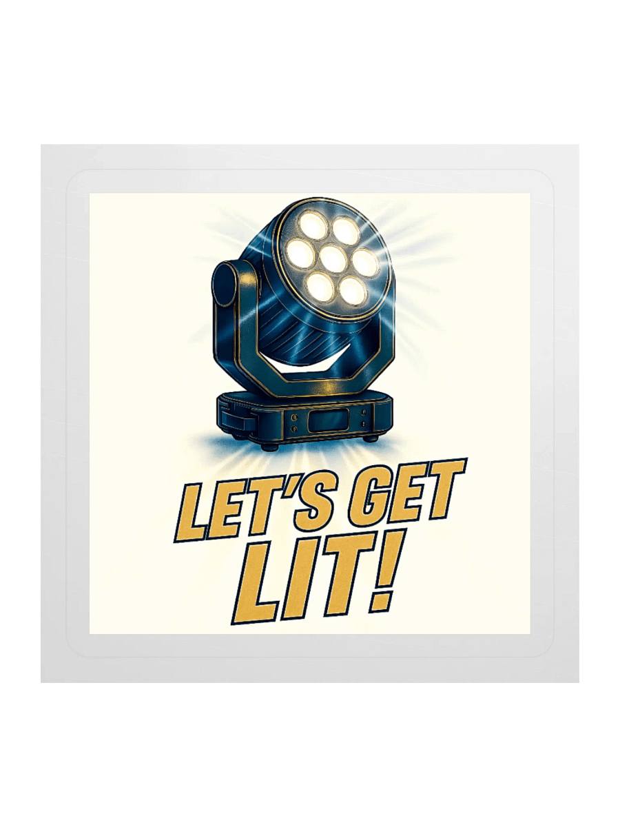 Theatrically Jerry: "Let's Get Lit!" Design 2 Moving Head Wash Stickers product image (2)