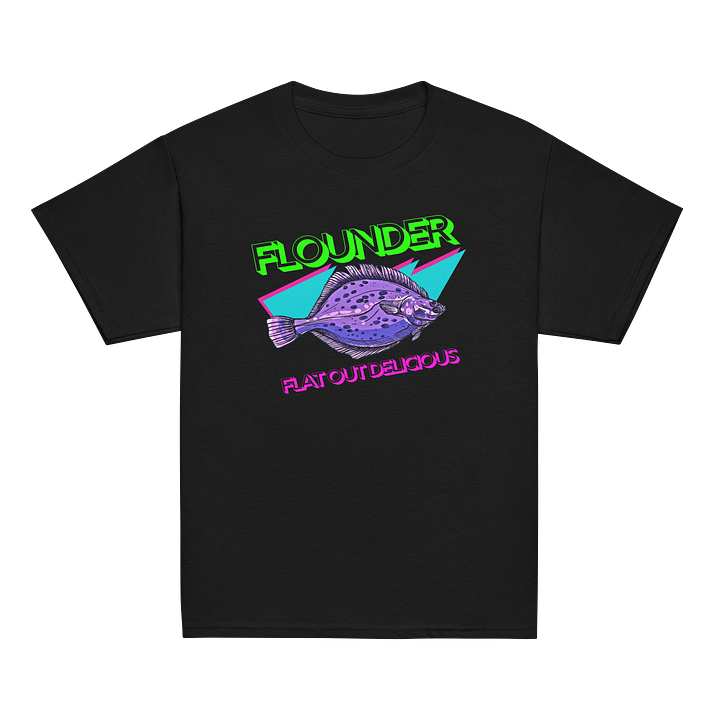Flounder - Flat Out Delicious Radical Fishing Shirt product image (2)