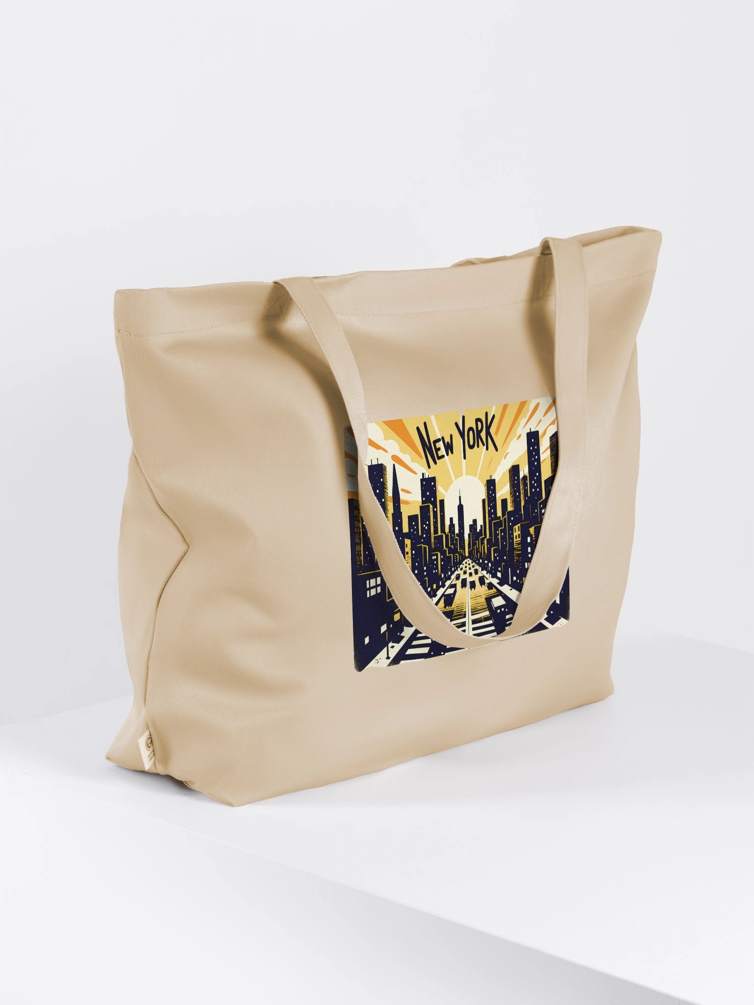 Vintage New York Cityscape Art Print Cotton Tote Bag product image (4)
