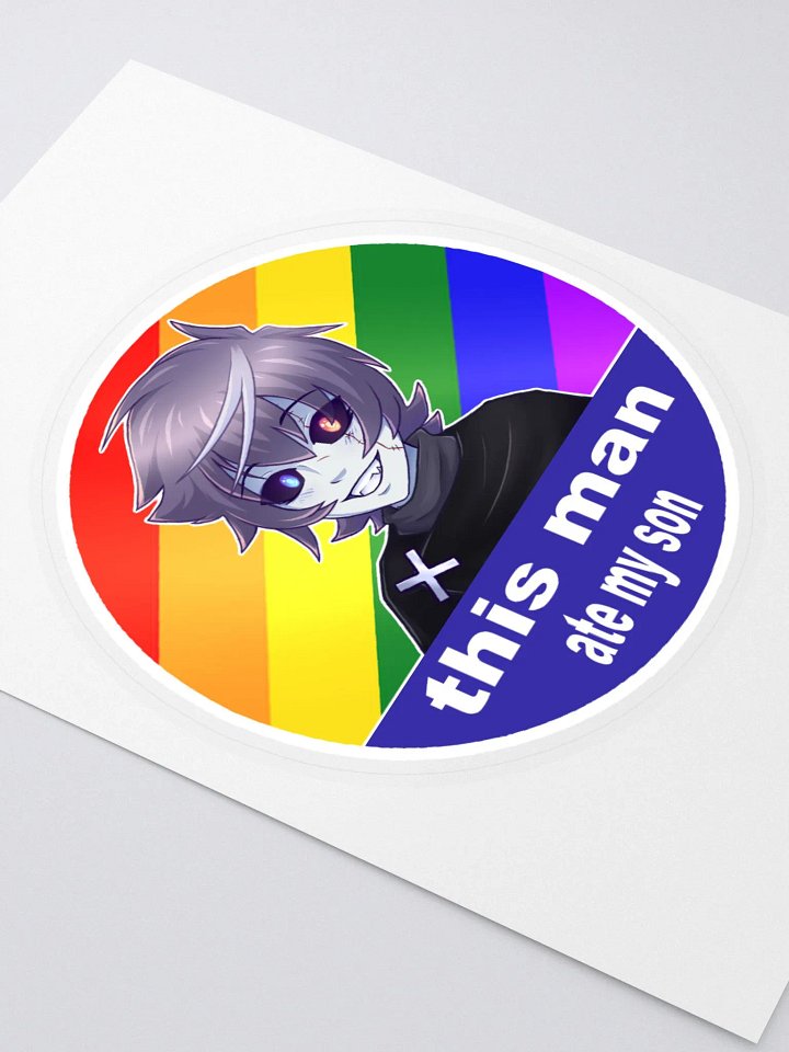 This Man Ate My Son Pride Sticker product image (2)