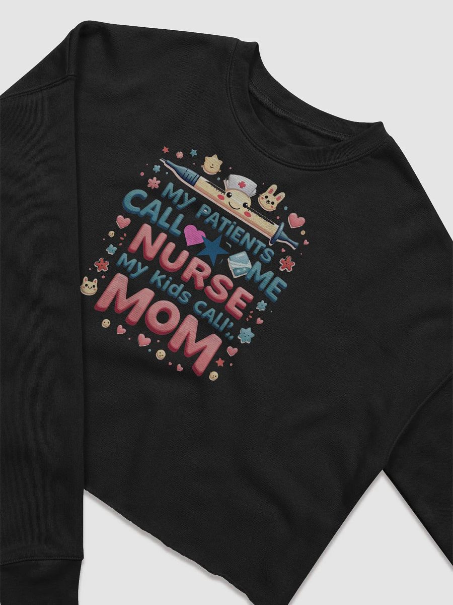 Nurse Mom Playful Fleece Crop Sweatshirt product image (9)