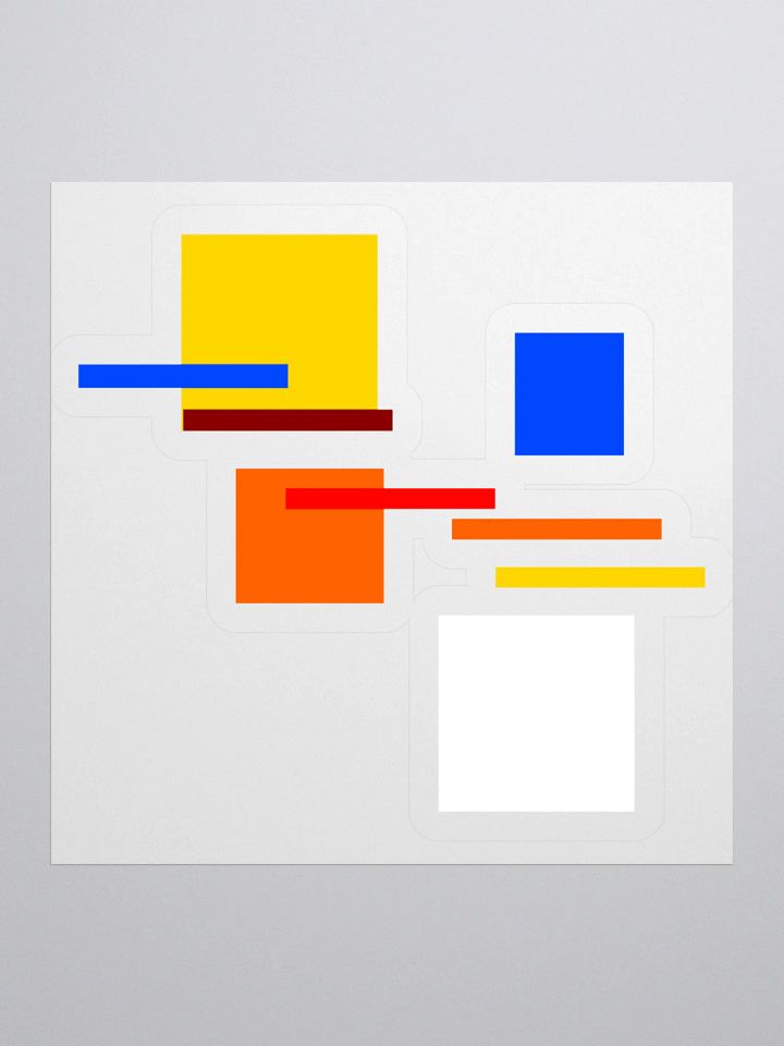 Vibrant Lines and Squares All There Sticker product image (1)