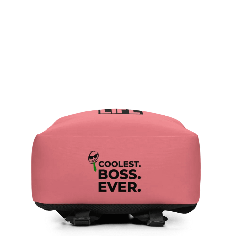 Work the Dream Life – Pink Minimalist All-Over Print Backpack for Work, Travel & Everyday Use product image (4)