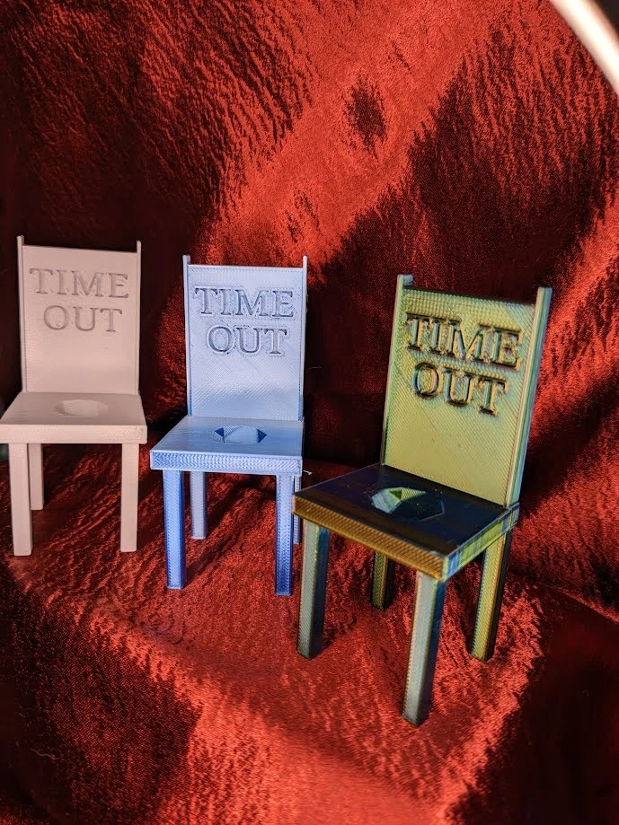 3D Printed Dice Timeout Chair product image (2)