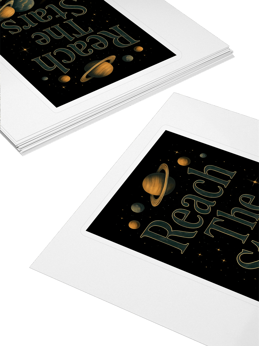 Reach The Stars Cosmic Green Sticker product image (4)