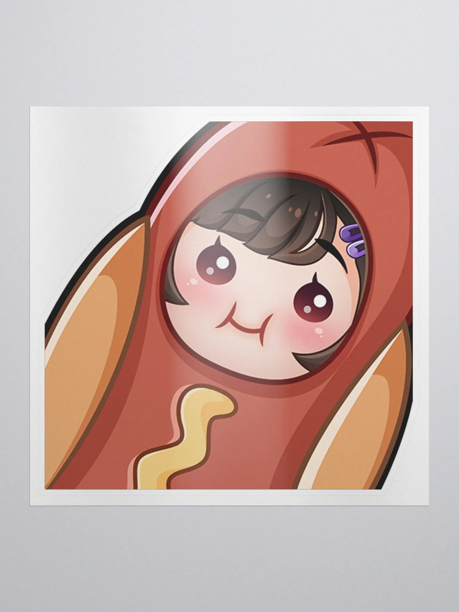 PeachyKat HotDog Sticker product image (1)
