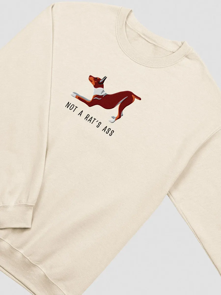 Not a Rat's Ass Sweatshirt (Embroidered) of a Rat Terrier(Brown & Tan) product image (6)