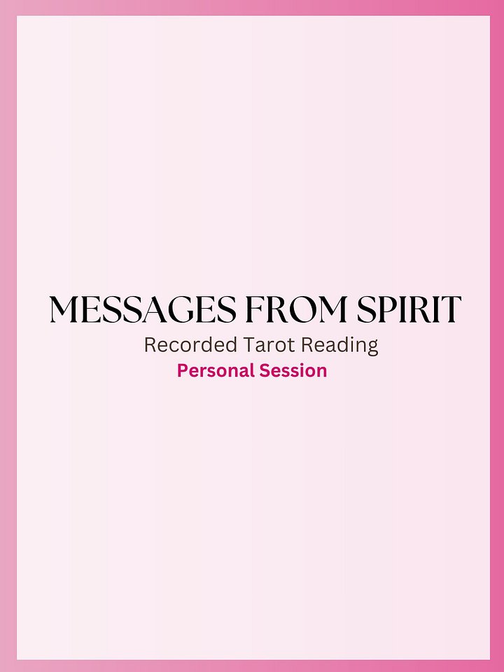 Messages From Spirit | Recorded Tarot Reading product image (1)