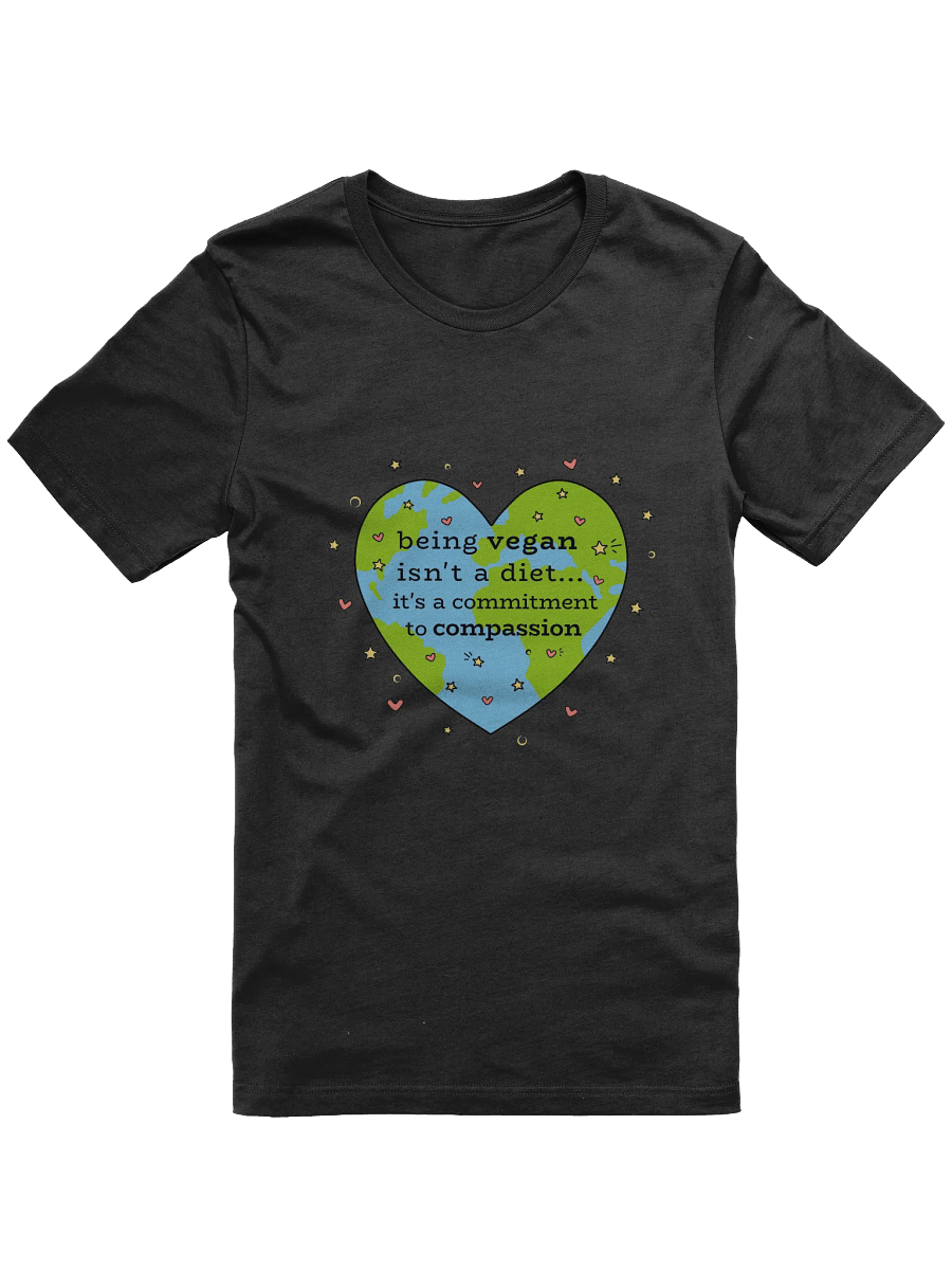 “Being Vegan Isn’t a Diet” Unisex Black T-Shirt product image (1)