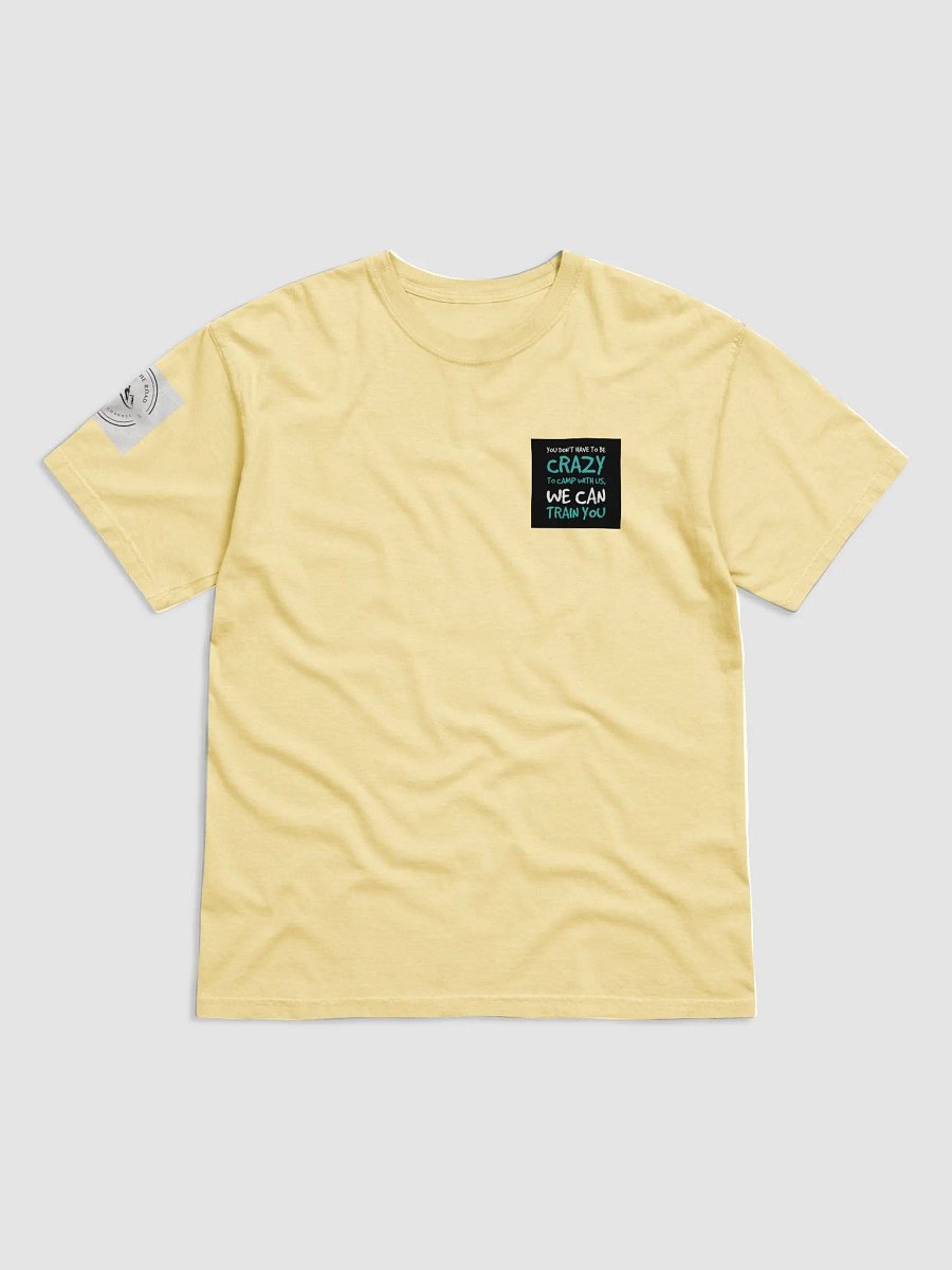 T-Shirt (Lt. Yellow) Crazy to camp with us product image (1)