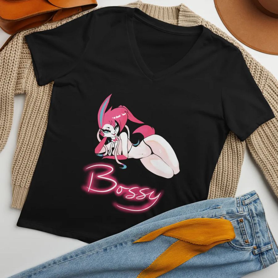 SylvyBoss V neck Tee Black product image (7)
