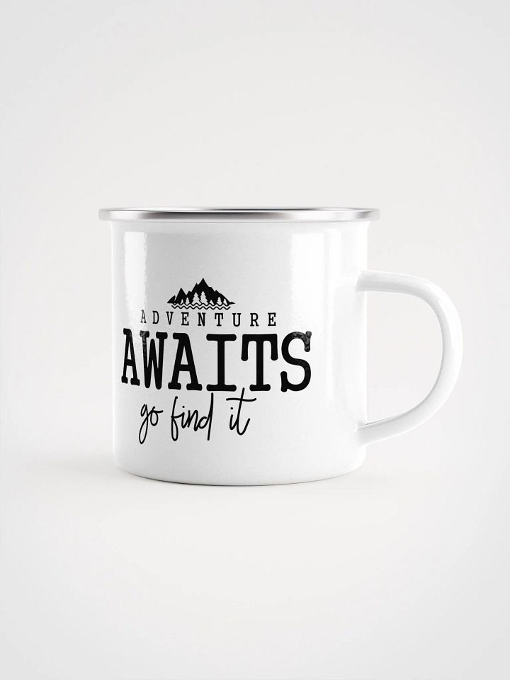 Adventure Awaits Enamel Camping Mug product image (1)