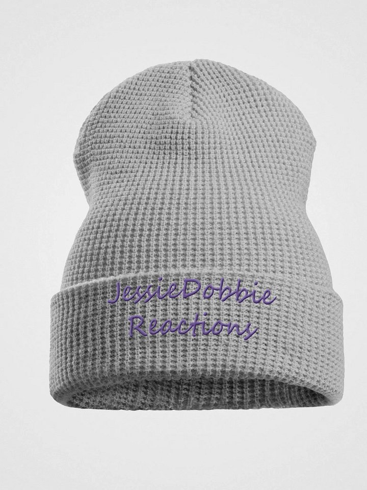 Jessie Dobbie light grey waffle beanie! product image (1)