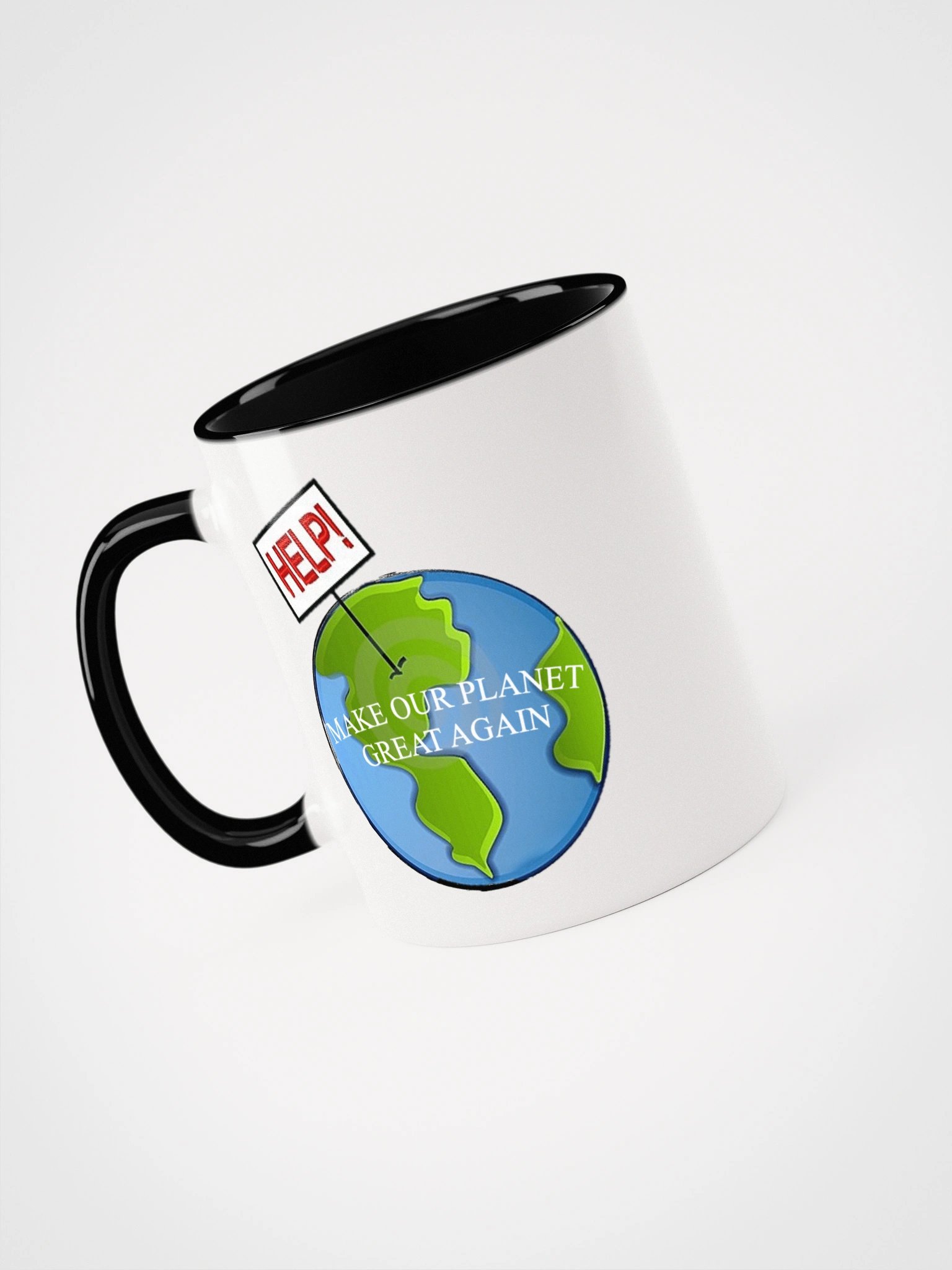Make Our Planet Great Again Earth Help Design Ceramic Mug with Color product image (14)