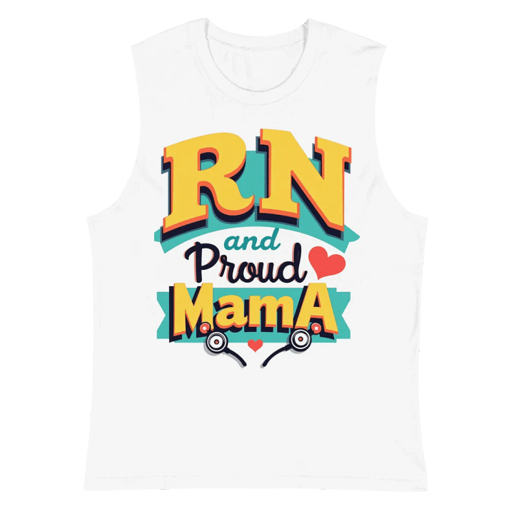 RN and Proud Mama Muscle Tank product image (2)