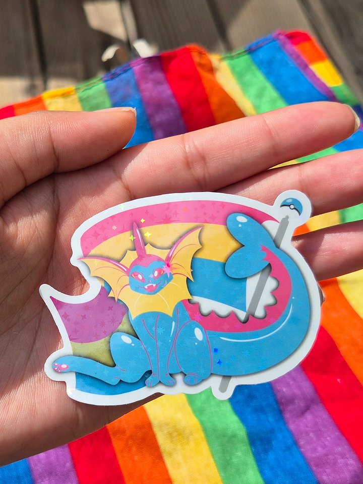Pansexual Vaporeon Sticker product image (2)