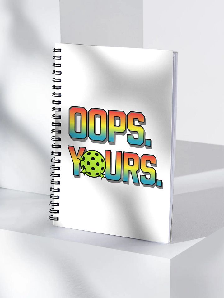 Oops Yours Pickleball Galactic Spiral Notebook product image (1)