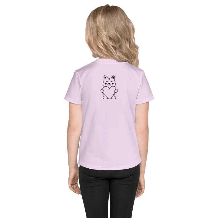 Cat (art by Dina R.) acrylic painting picture - Kids Crew Neck T-Shirt product image (2)