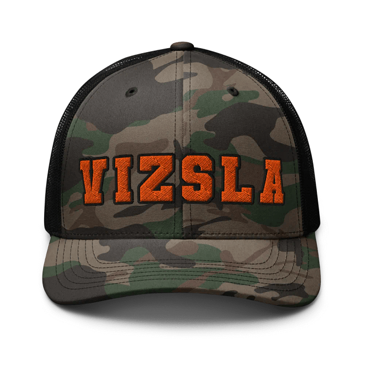 VIZSLA - Orange Embroidered Camouflage Trucker Hat product image (1)