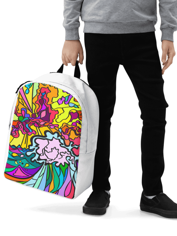 Vibrant Swirls Custom Backpack – Wave at Sunset product image (6)