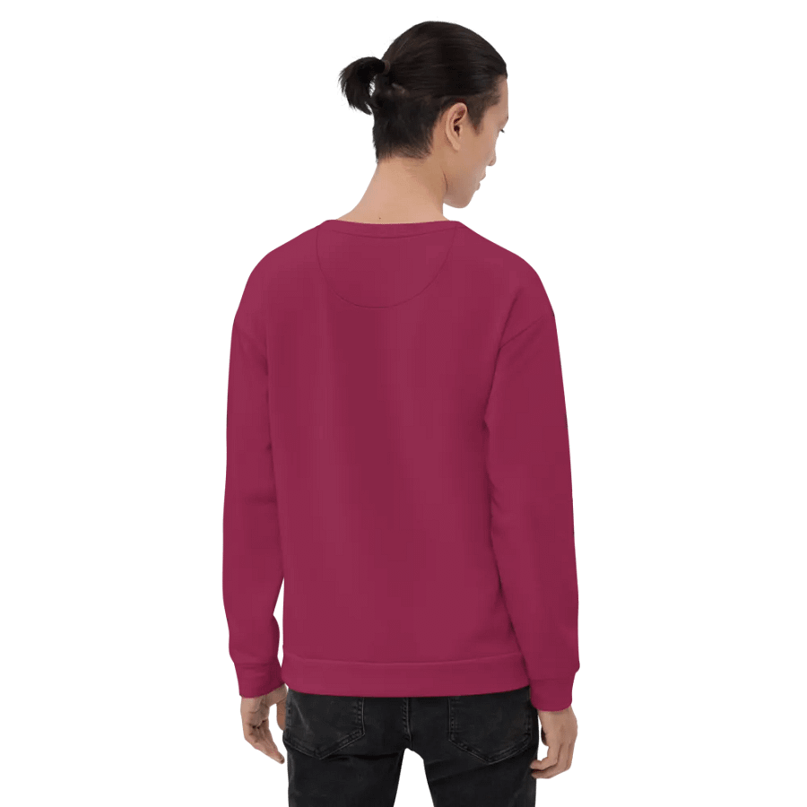 Plain Dark Red True Summer Unisex Recycled Polyester Heavyweight Premium Sweatshirt by Treasure Pie product image (10)