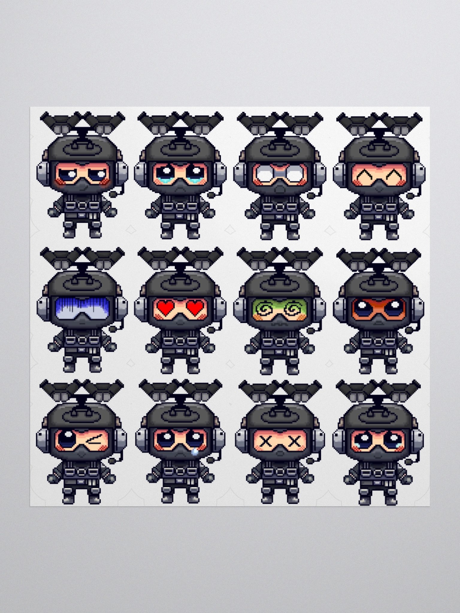 Pixy Stickers Collection (One Pieced, Must be Cut) By TikTok Creator SpSoldierPixel product image (1)