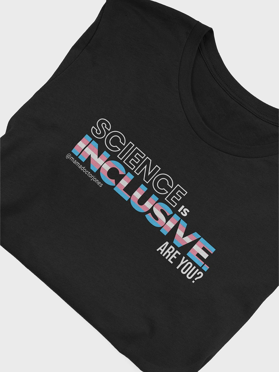 Science Is Inclusive Tee - Trans Pride - Black product image (4)