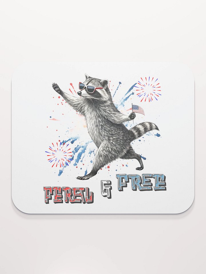 Feral And Free Raccoon Mouse Pad product image (2)