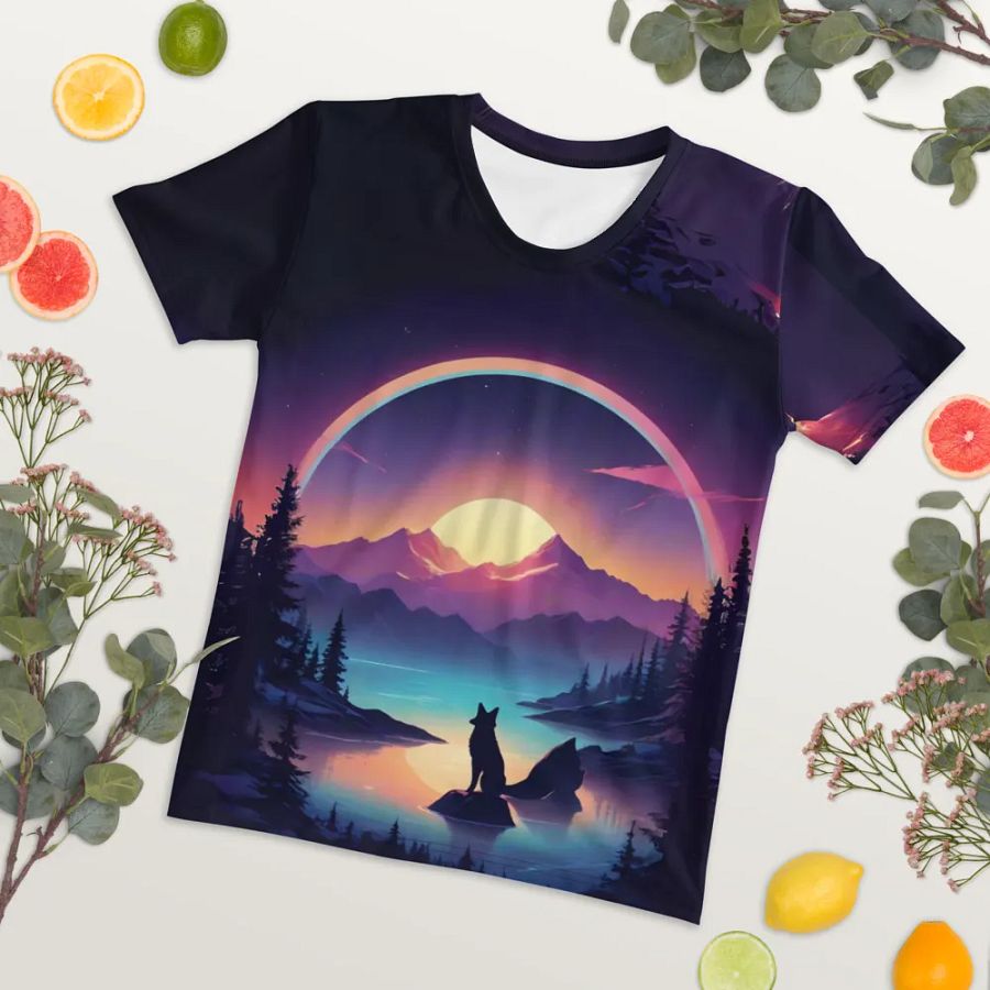 Wolf All Over Print T-shirt product image (7)