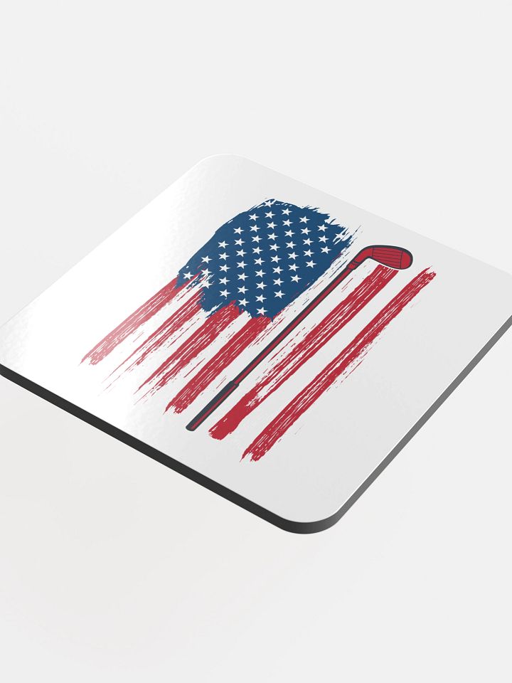 USA Flag Golfing Patriotic Swing Coaster Set product image (1)