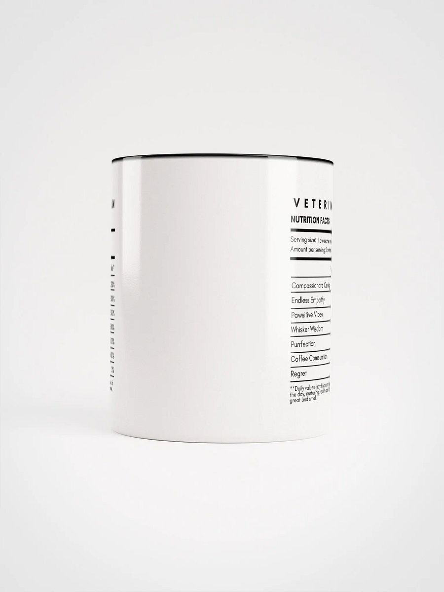 "Veterinarian Nutrition Facts" Ceramic Mug with color inside product image (5)