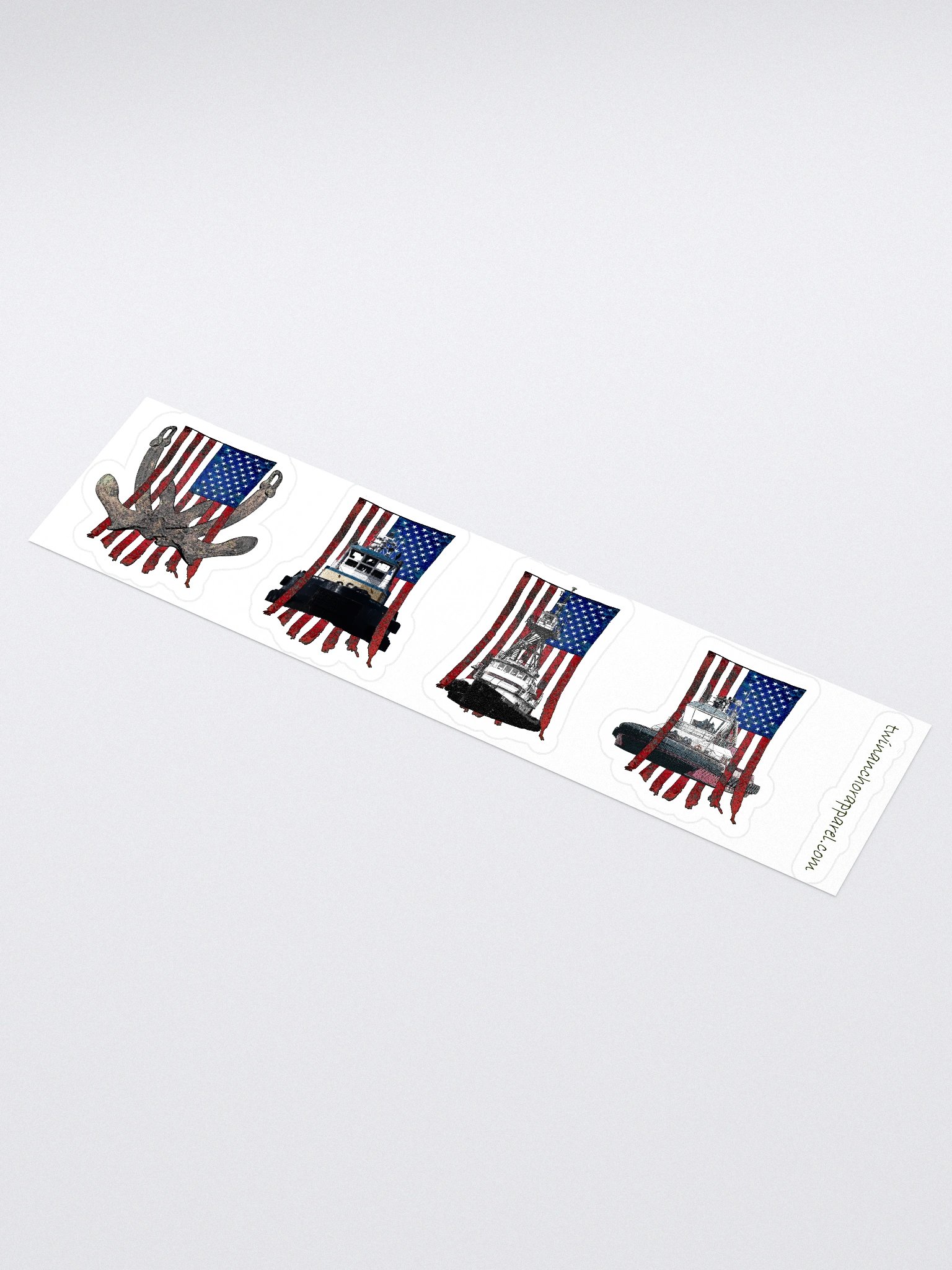 Mix USA Flage Sticker sheet (sheet size 15" x 3.75") Kiss Cut Stickers product image (1)