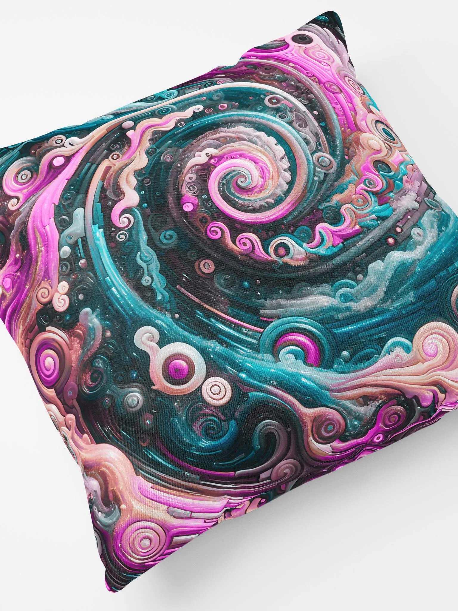 Beautiful Vividly Colored Tidal Wave Ocean Appreciation Pillow product image (4)