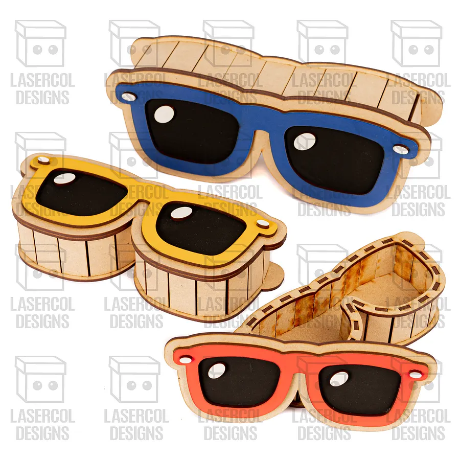 Glasses Shaped Boxes Set 1 (3 Sizes) - Laser Cut Files product image (2)