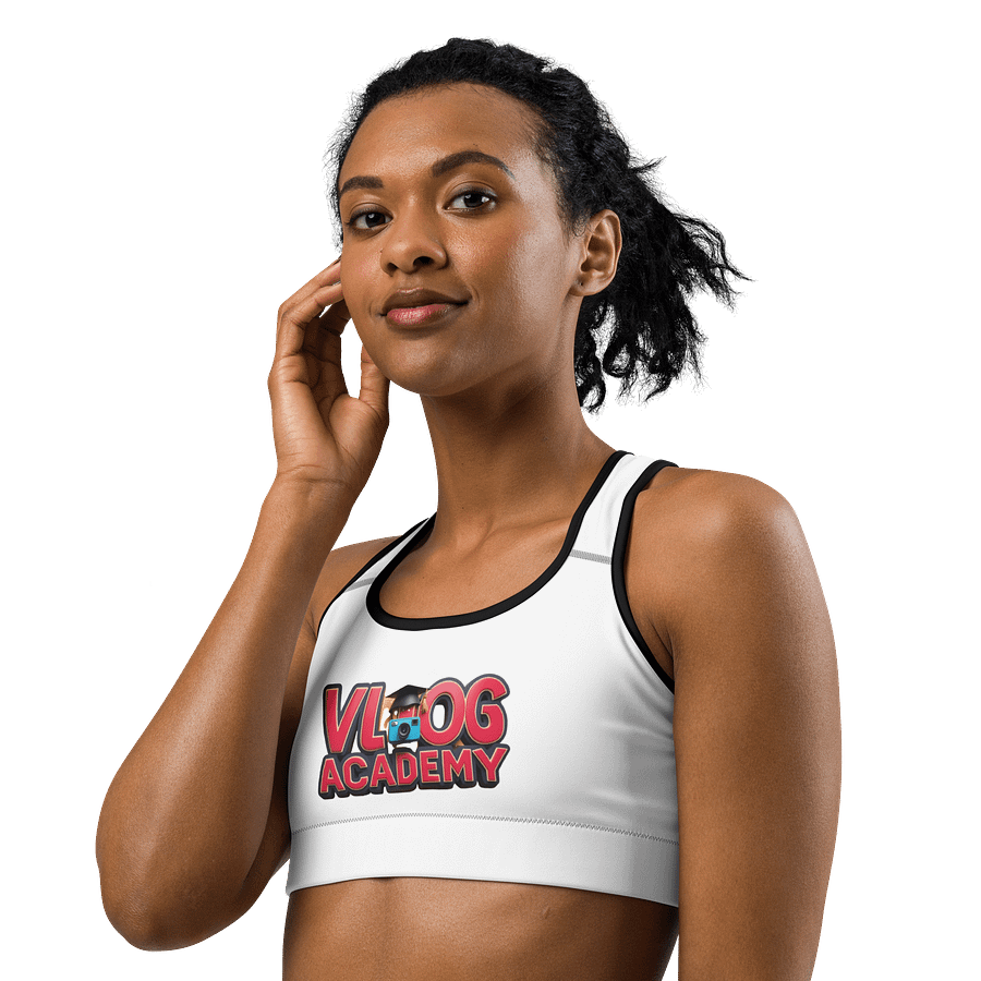 Vlog Academy All-Over Print Sports Bra product image (2)