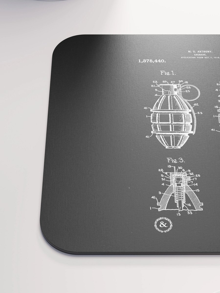 Mk2 Grenade Patent Mouse Pad product image (6)
