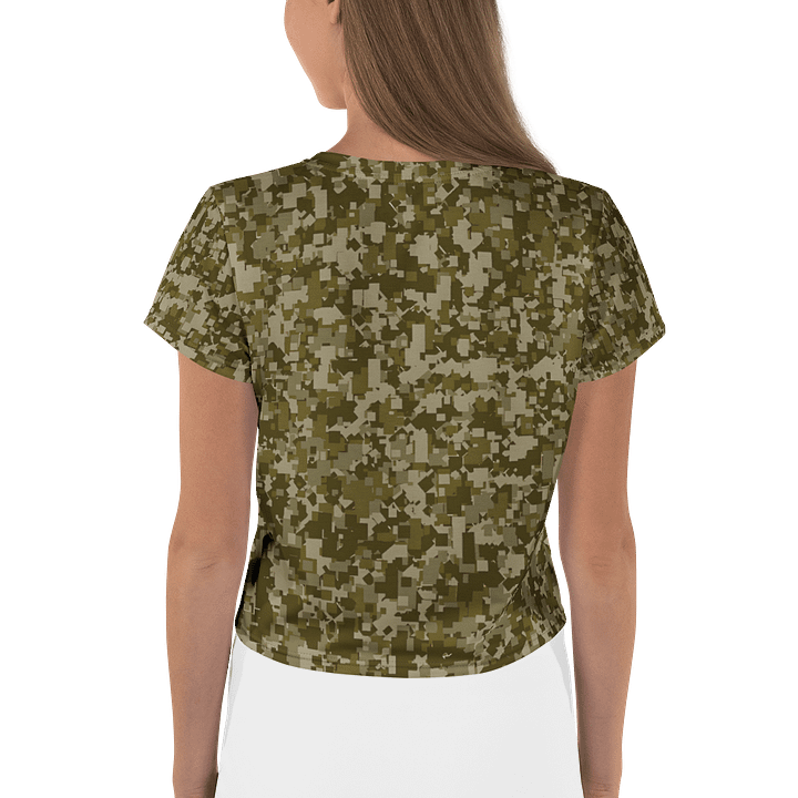 Pixelated Jungle All-Over Crop Tee product image (2)