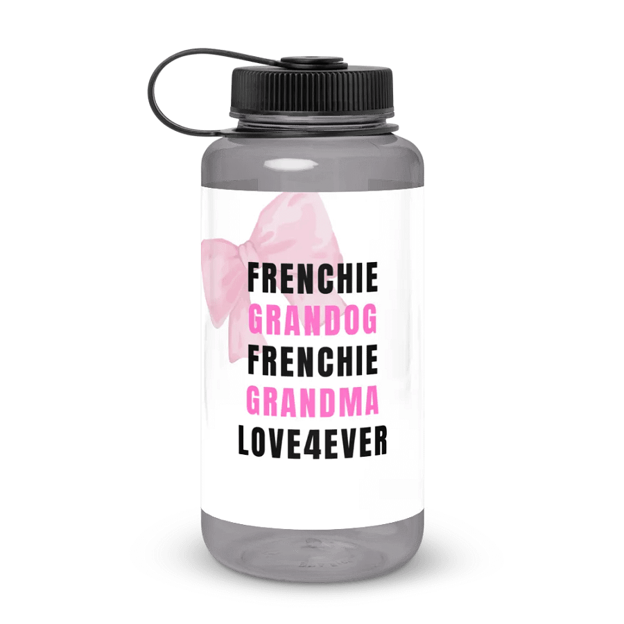 “Frenchie Granddog, Frenchie Grandma - Love4Ever” Water Bottle product image (1)